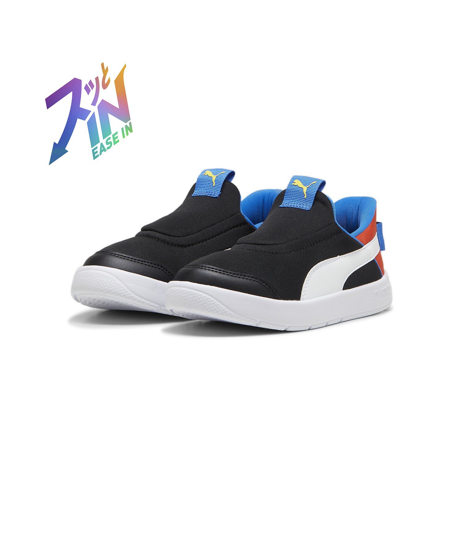 Детские кроссовки Courtflex V3 Ease-In, размеры 17-21 см. Puma, PUMA Black-PUMA — фото 2