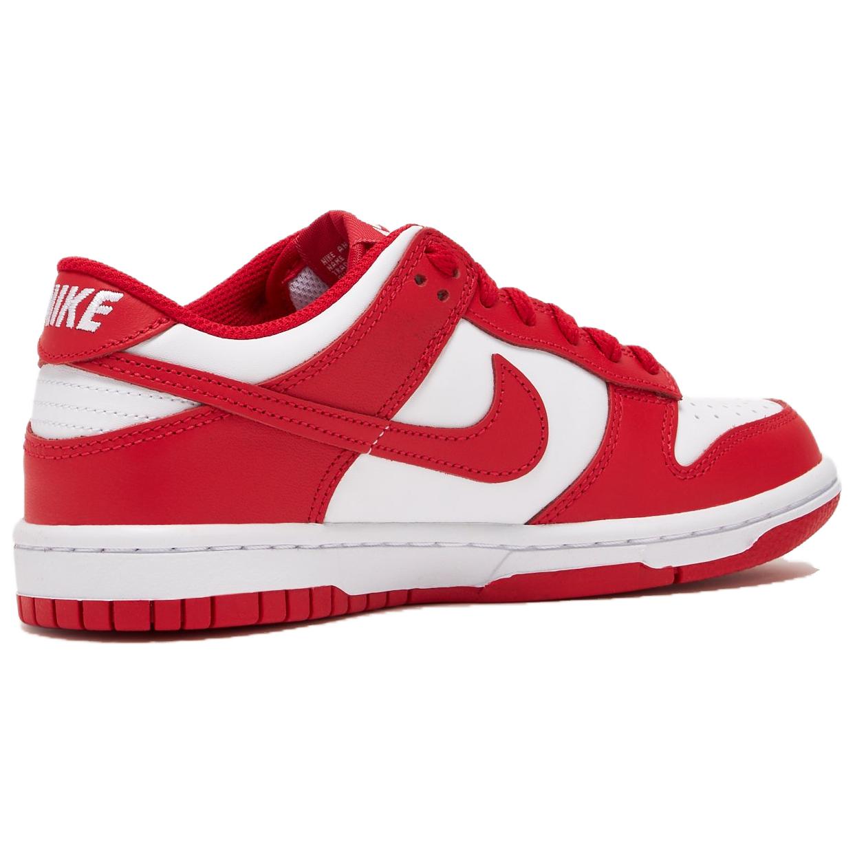 Nike Детские скейтбординг кроссовки dunk anti slip wear resistant low top red white — фото 4