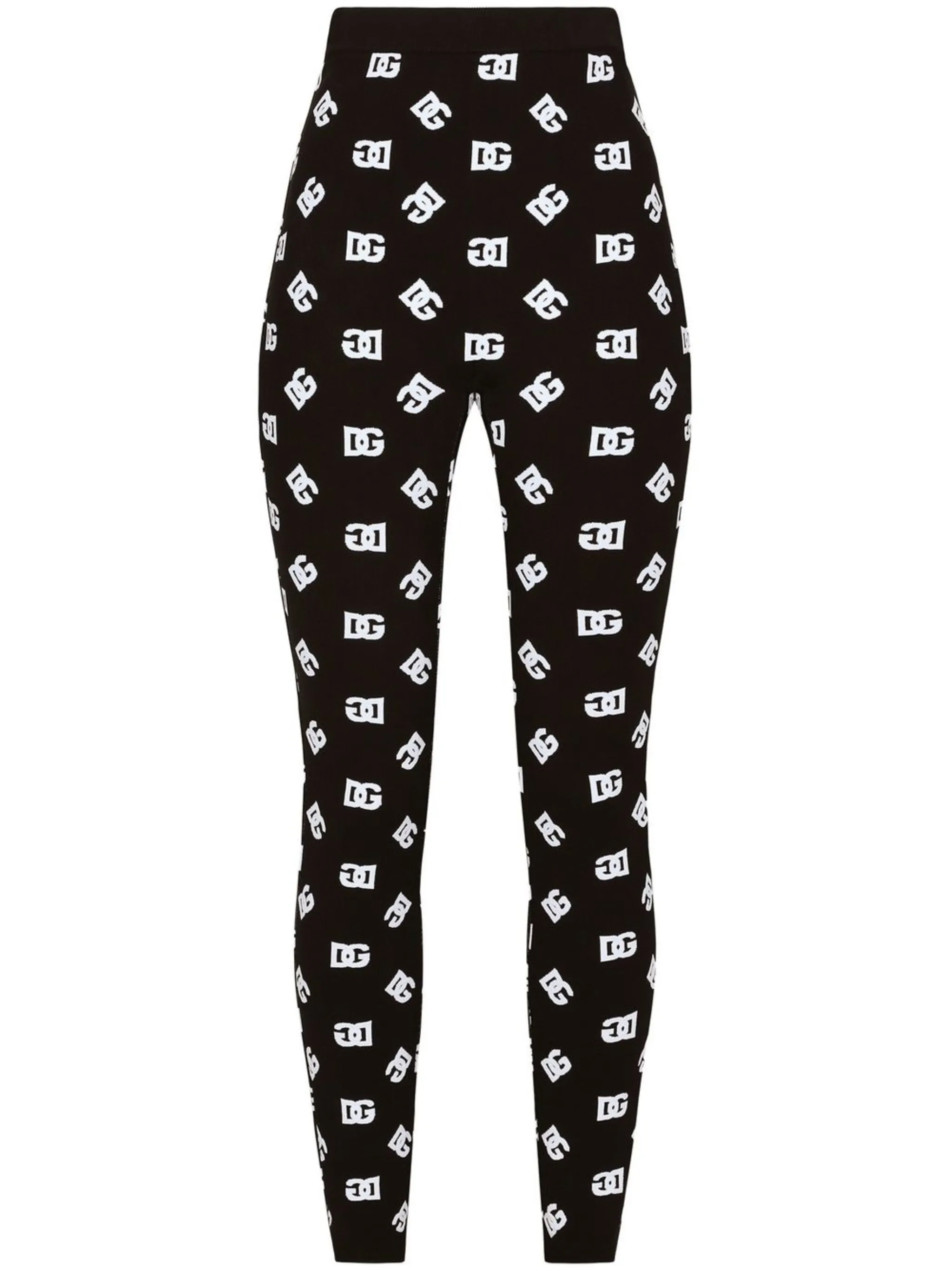 Жаккардовые легинсы с логотипом DG Dolce & Gabbana, черный