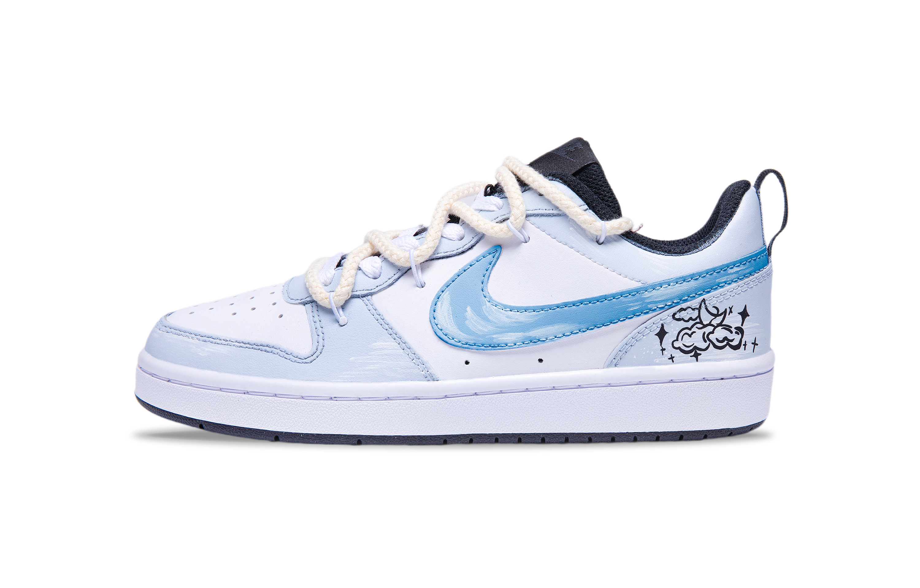 

Кроссовки Nike Court Borough 2 Skateboarding Shoes Women's Low-top Blue/White, синий/белый