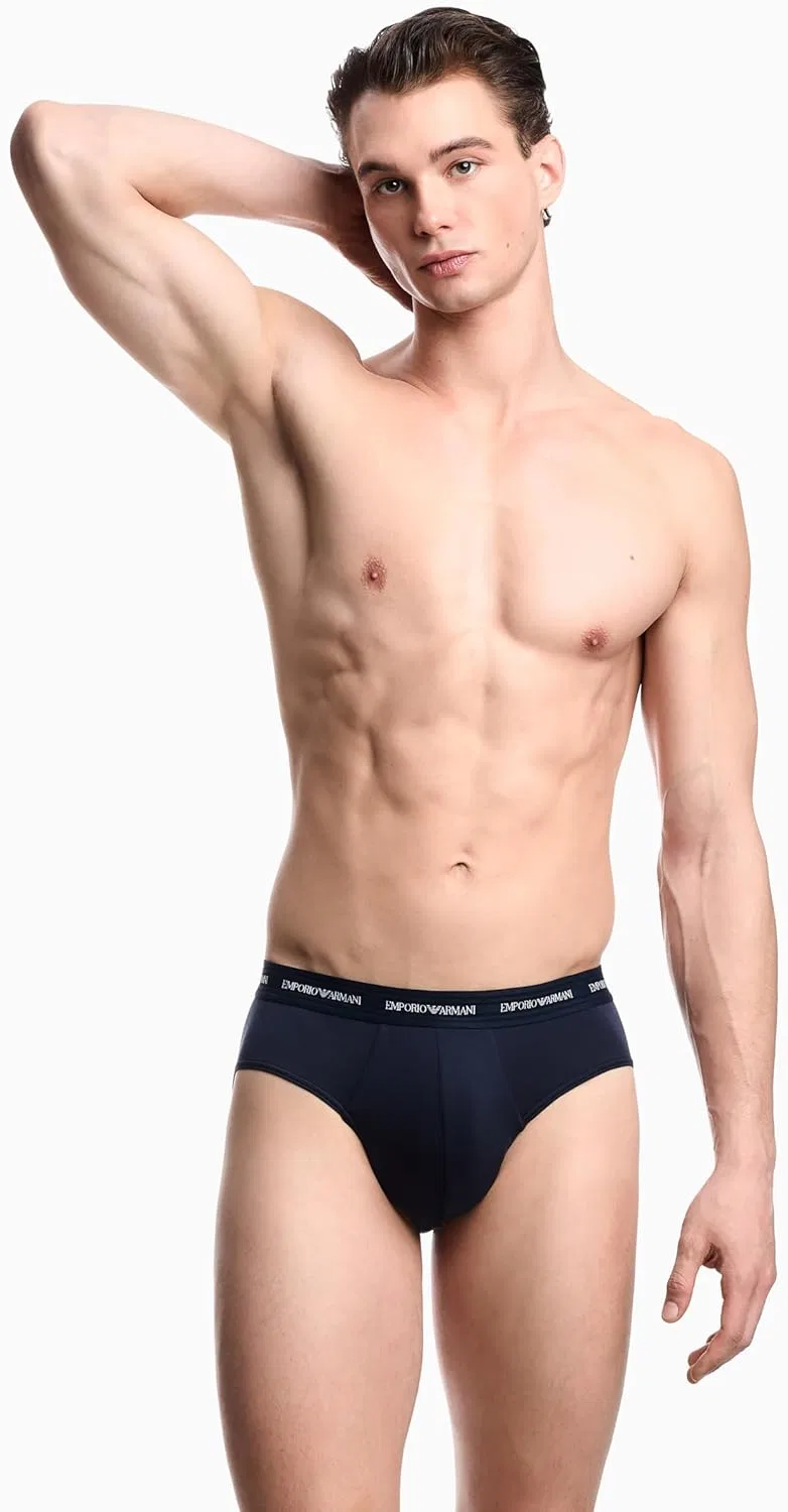 Брифы Emporio Armani, Armani Blue/White — фото 2