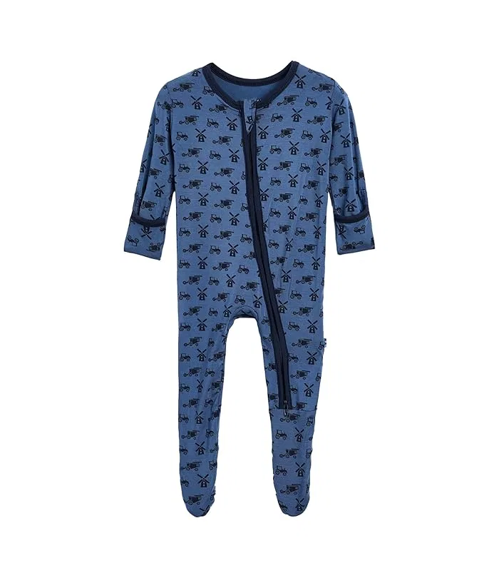 Пижама-слип с принтом 2-сторонняя молния Kickee Pants Kids, Party USA
