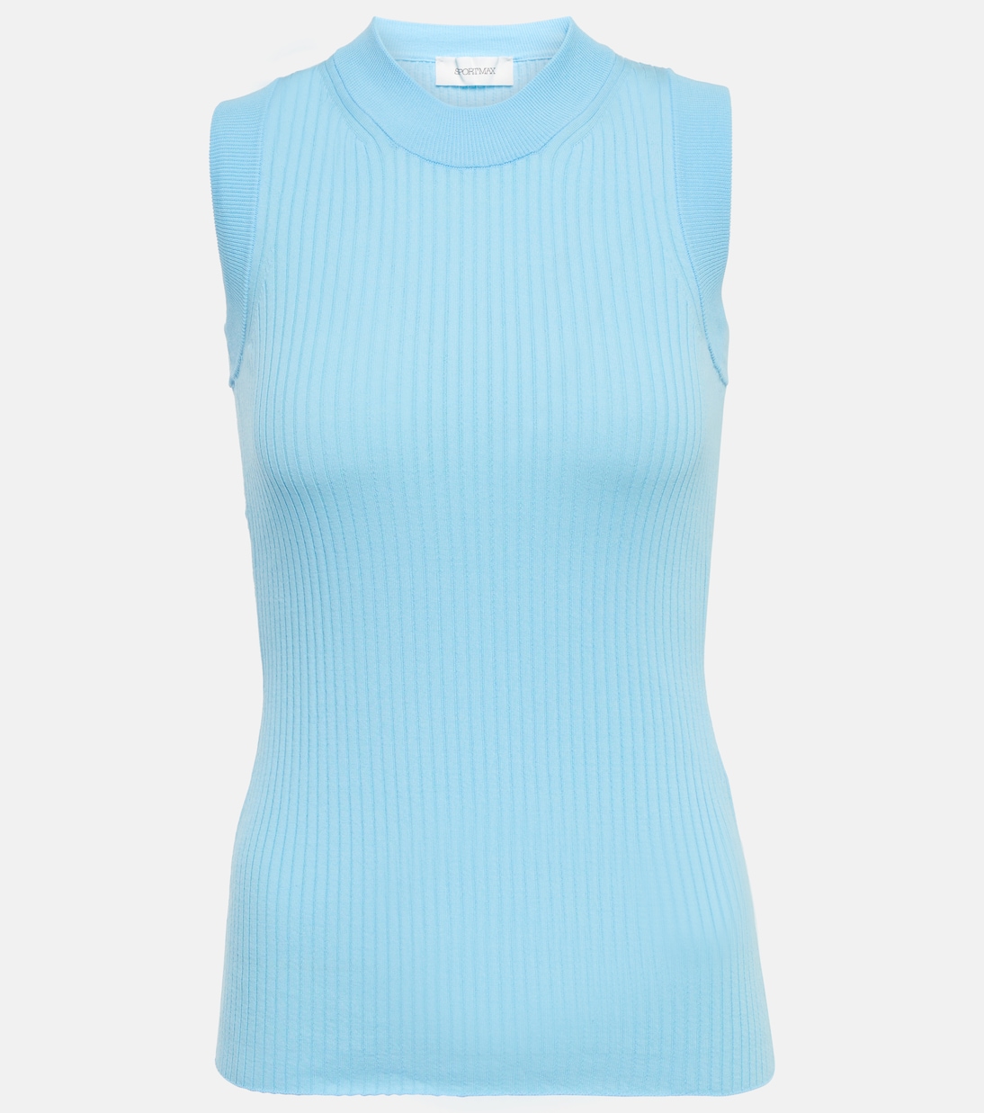 

Майка Nido из хлопка в рубчик Sportmax, Azzurro