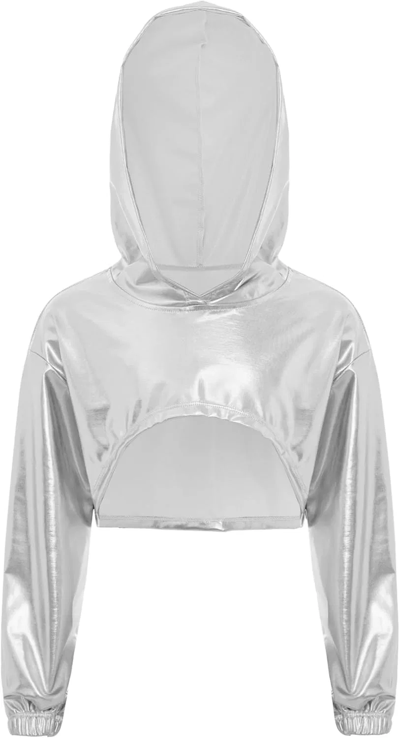 Детская толстовка с капюшоном, асимметричный подол, ranrann, Silver