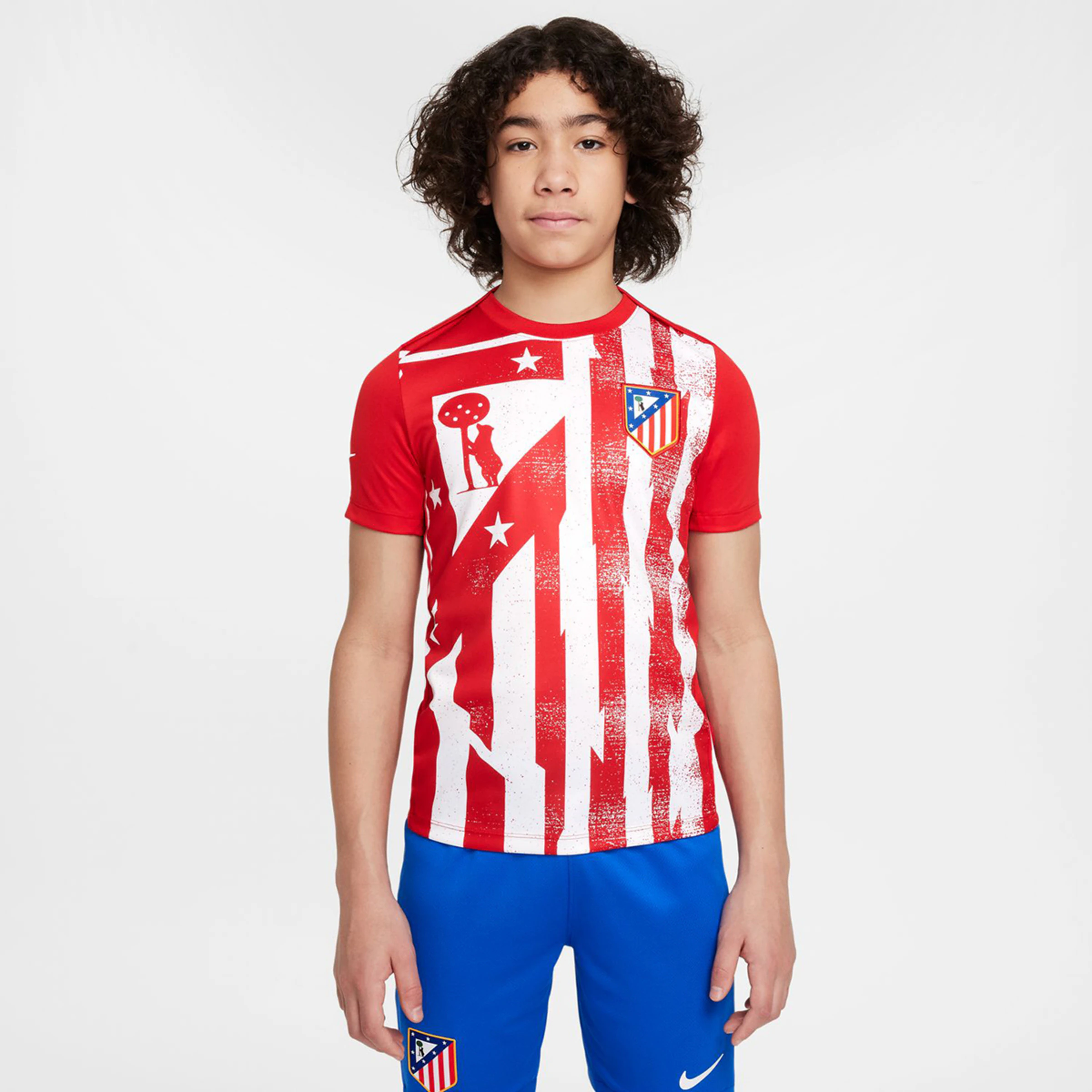

Детская футболка Atlético de Madrid 2025-2026 Academy Nike, красный/белый