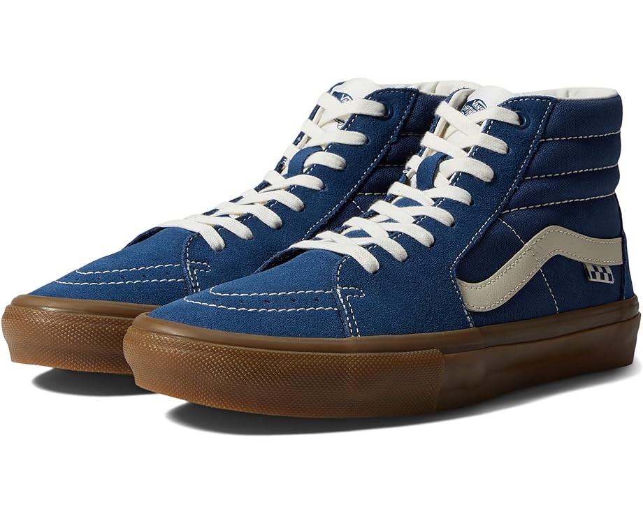 

Кроссовки Vans Skate SK8-Hi, цвет Suede Gum Dark Denim, Синий, Кроссовки Vans Skate SK8-Hi, цвет Suede Gum Dark Denim