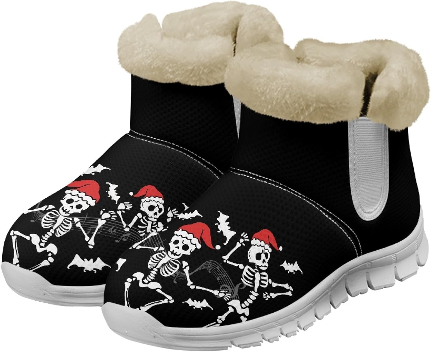 

Зимние ботинки Micoklinlin Art с отделкой фланелью для мужчин и женщин, унисекс, теплые домашние ботильоны на каждый день, уютные на молнии, белый