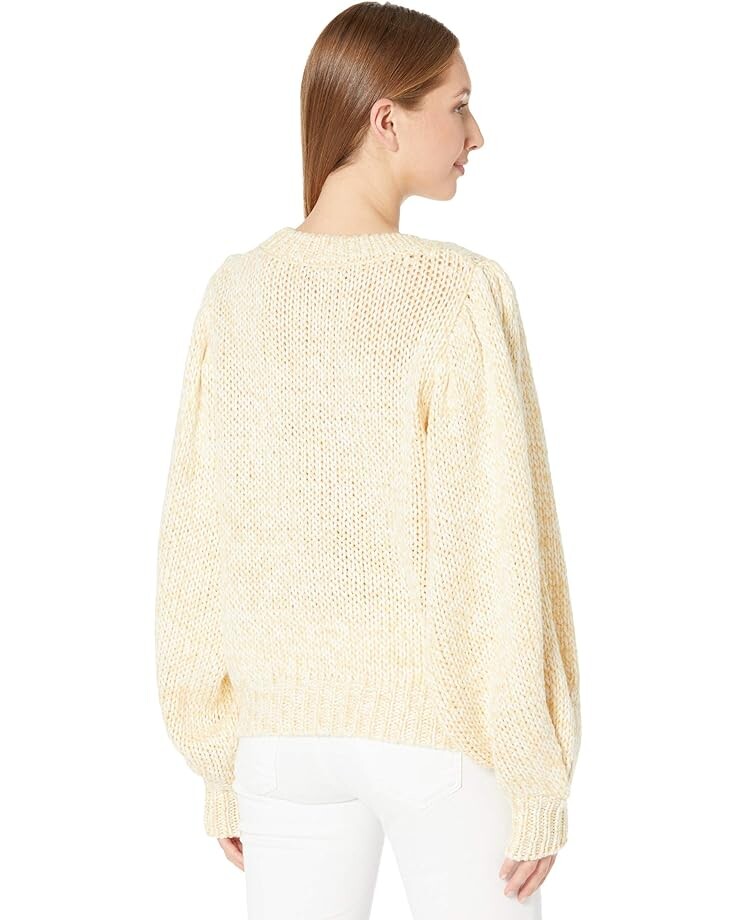 

Свитер MINKPINK Rosalyn Fringing Jumper, цвет Lemon/White