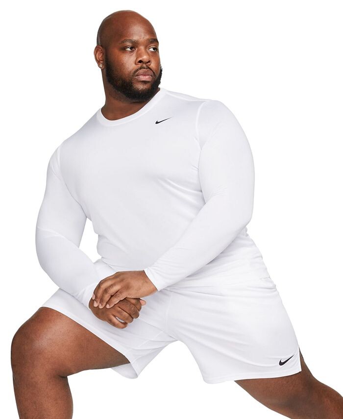 Мужская футболка для фитнеса свободного кроя с длинными рукавами Nike, мультиколор — фото 4