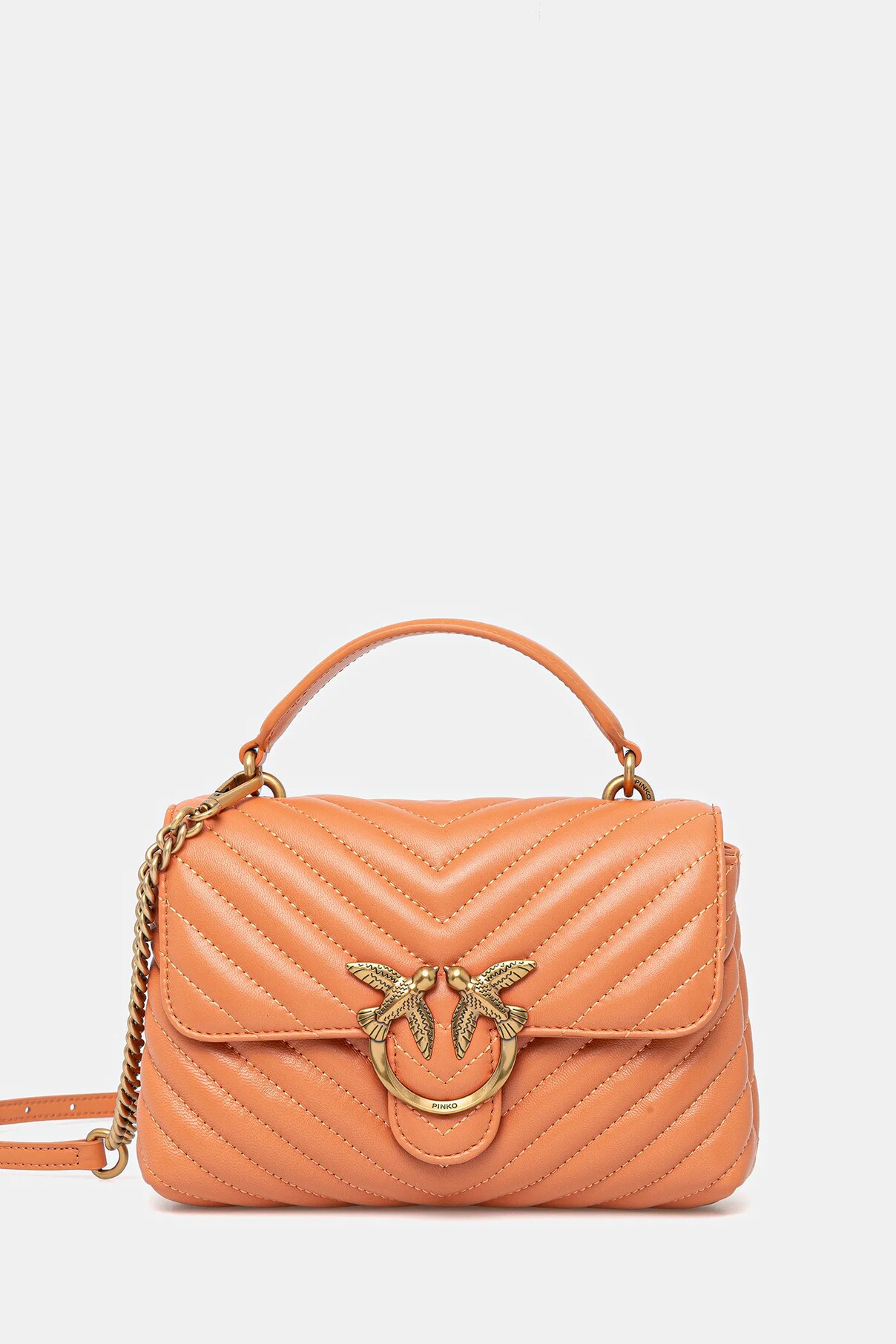 

Сумочка из кожи Pinko, оранжевый
