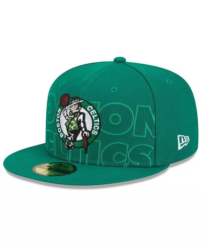 

Мужская облегающая кепка Kelly Green Boston Celtics 2023 NBA Draft 59FIFTY New Era, зеленый