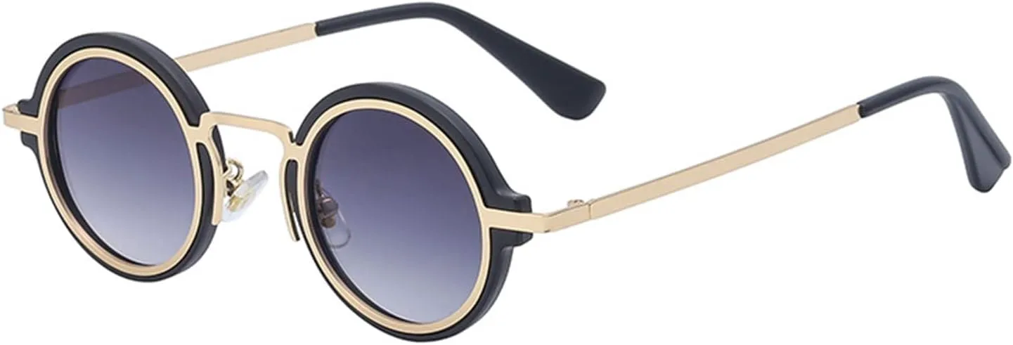 

Солнцезащитные очки в стиле панк-ретро с круглой оправой для мужчин и женщин, идеально подходят для отдыха на природе и пляже (Цвет: G, Размер: 1) GAOXIN