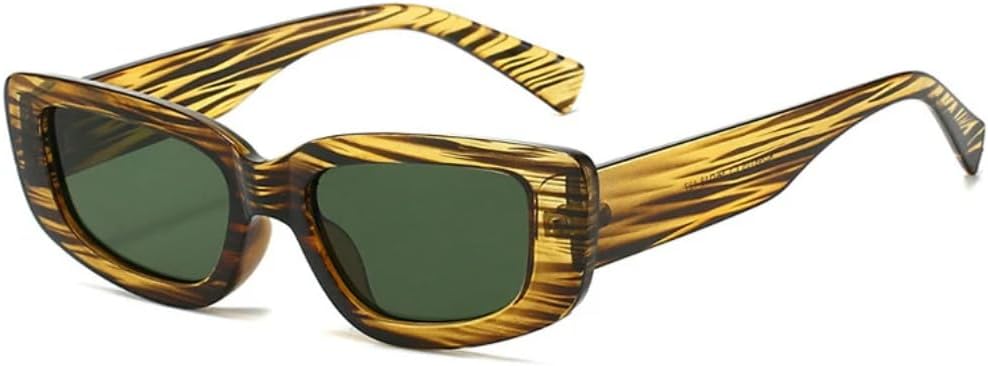 

Популярные модные солнцезащитные очки «кошачий глаз» для женщин, винтажные леопардовые градиентные очки, защита от УФ-излучения UV400 для мужчин, трендовые сине-зеленые VRTRFFTR, Stripe Dark Green