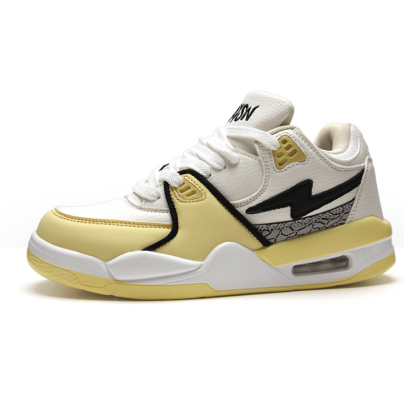 

Кроссовки STUR YSN Skateboarding Shoes Unisex Low-top, белый/желтый