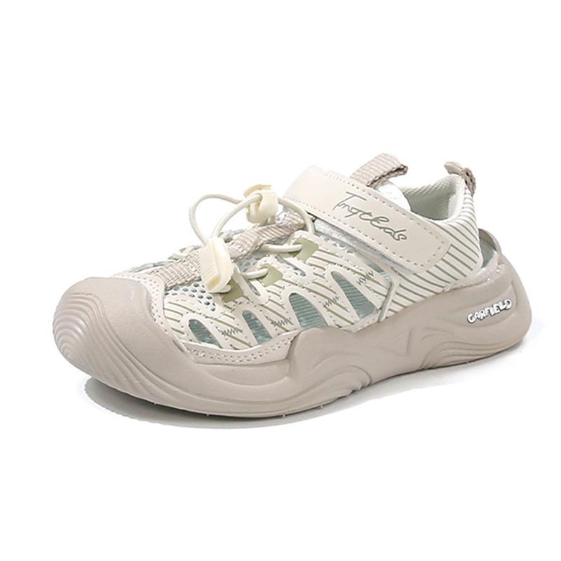 

Детские сандалии с низким верхом, нескользящие, износостойкие, дышащие JIAFEIMAO, бежевый