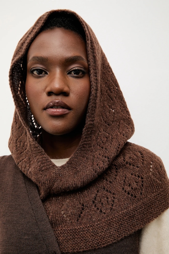 

Шарф из мериносовой шерсти Answear.LAB, коричневый