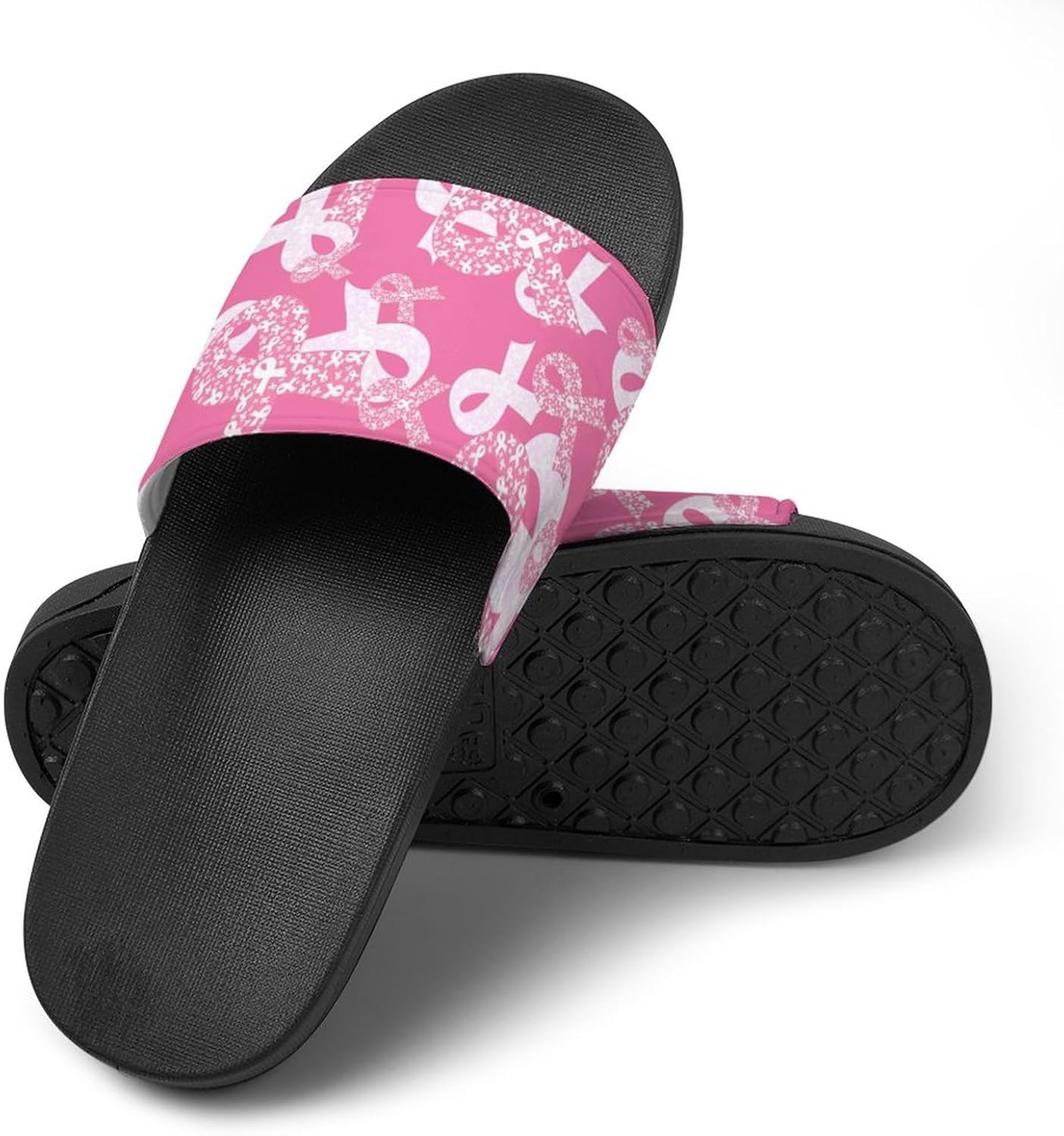 

Противоскользящие тапочки для ванной с милыми принтами коровы, мягкие шлепанцы для душа, удобные шлепки для душа, сандалии для плавания, пляжа, дома, общежития, для улицы, унисекс, для женщин и мужчин Jeireumteor, Breast Cancer Awareness Print