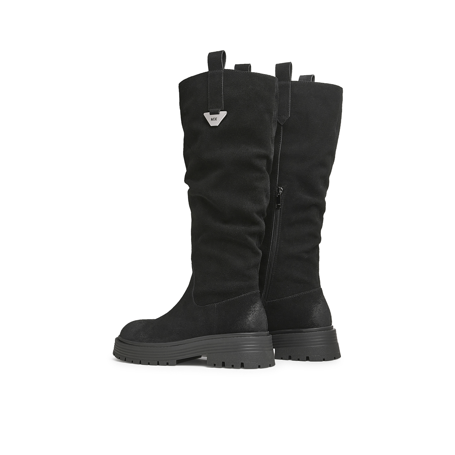 Teenmix Высокие сапоги женские с коричневой флисовой подкладкой, цвет Brown (Fleece-Lined) — фото 4