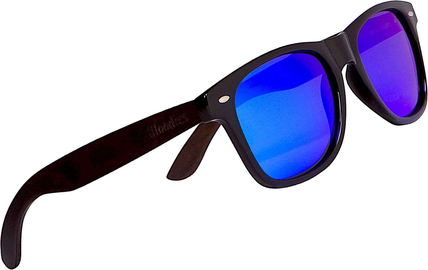 

Солнцезащитные очки Woodies Zebra Wood с поляризованными зеркальными линзами электрического синего цвета и оправой из натурального дерева для мужчин и женщин | 100% защита от UVA/UVB-лучей, Black