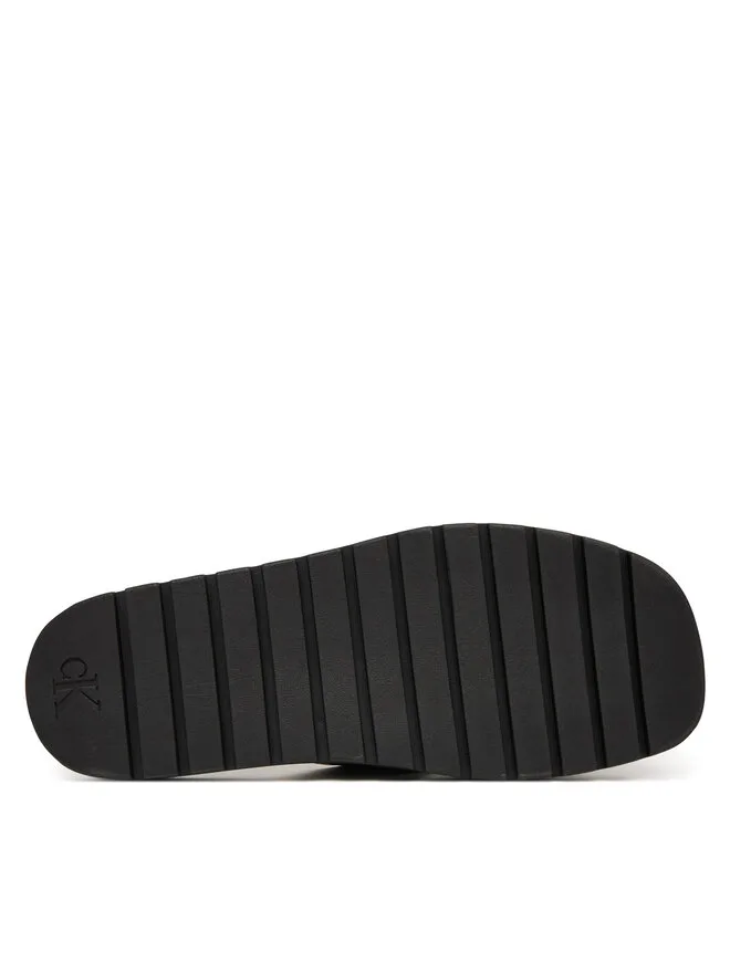 Calvin Klein Мюли квадратной формы, сандалии Xcross Lth HM0HM02235, черные — фото 4