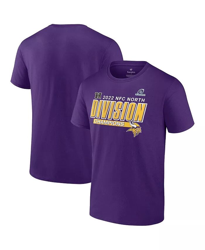 

Мужская фиолетовая футболка Minnesota Vikings 2022 NFC North Division Champions Big and Tall Divide and Conquer Fanatics