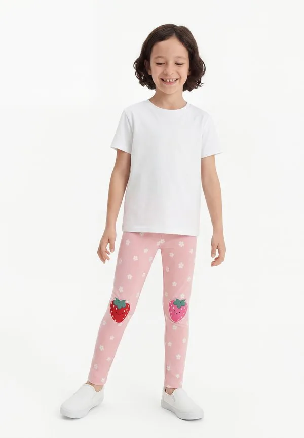 Леггинсы kneepatch с клубникой Lindex, Light Pink