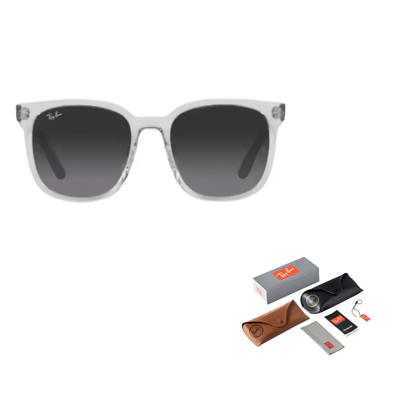 

RayBan Солнцезащитные очки Ray Ban квадратной формы, [Gradient]64478G Transparent Frame Gray Lens