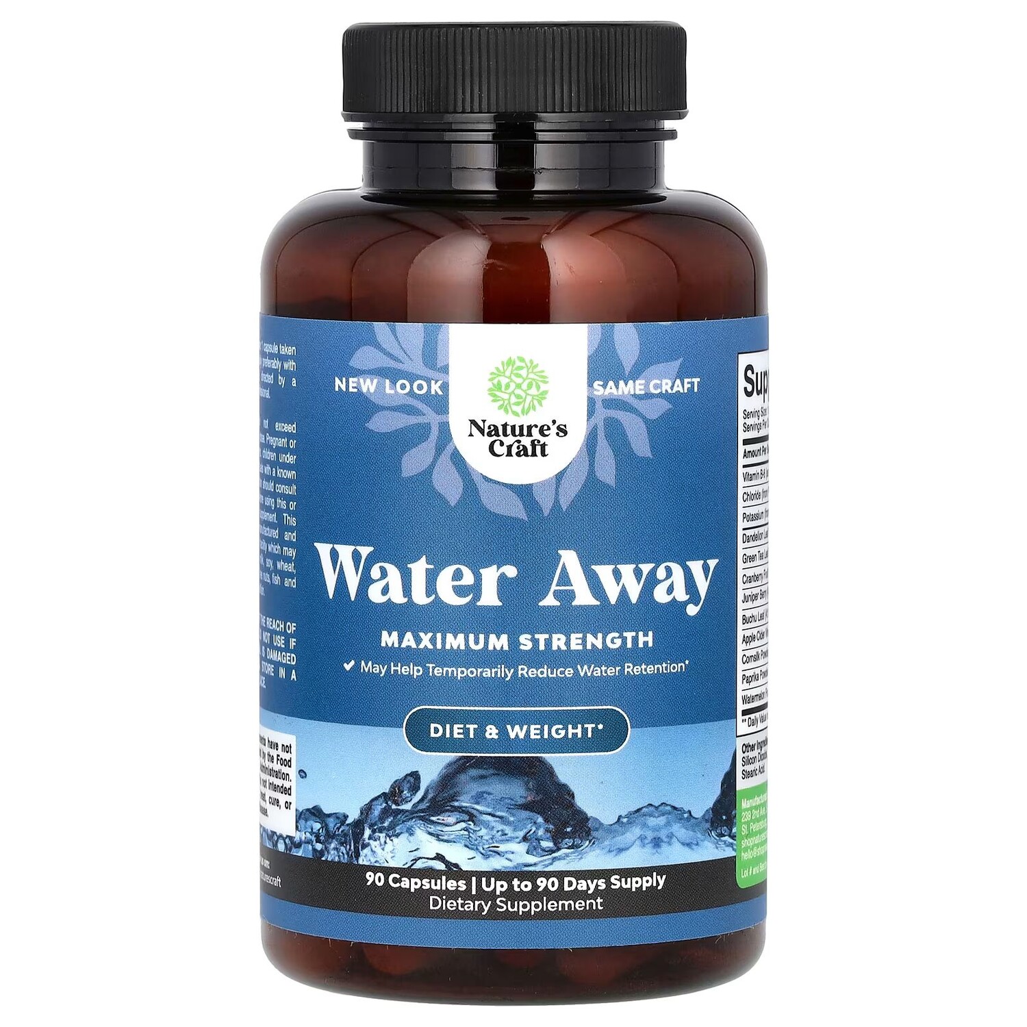 

Water Away, максимальная сила, 90 капсул Nature'S Craft