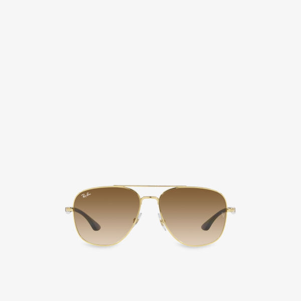 

Солнцезащитные очки-авиаторы RB3683 в металлической оправе Ray-Ban, желтый