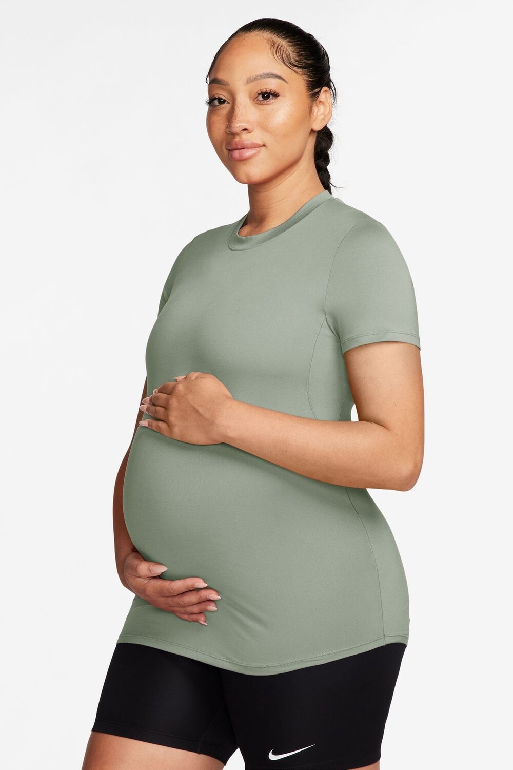 

Топ для беременных с короткими рукавами Dri Fit Nike, зеленый
