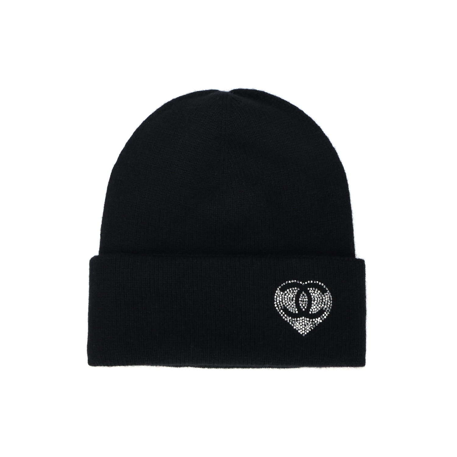 

CHANEL Кашемировая женская шапка черная, Black