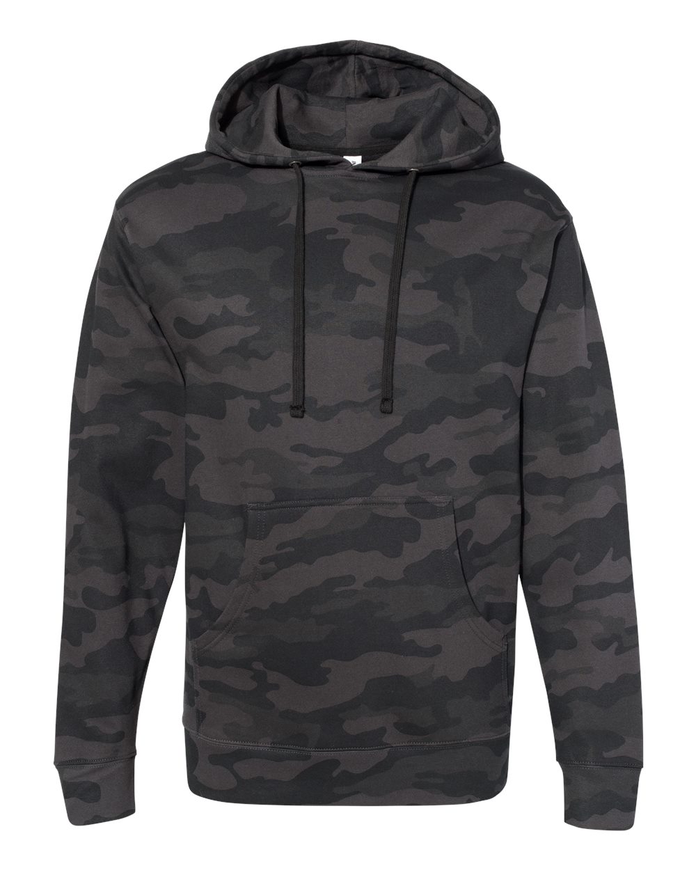

Мужская толстовка с капюшоном средней плотности Independent Trading Co., цвет black camo
