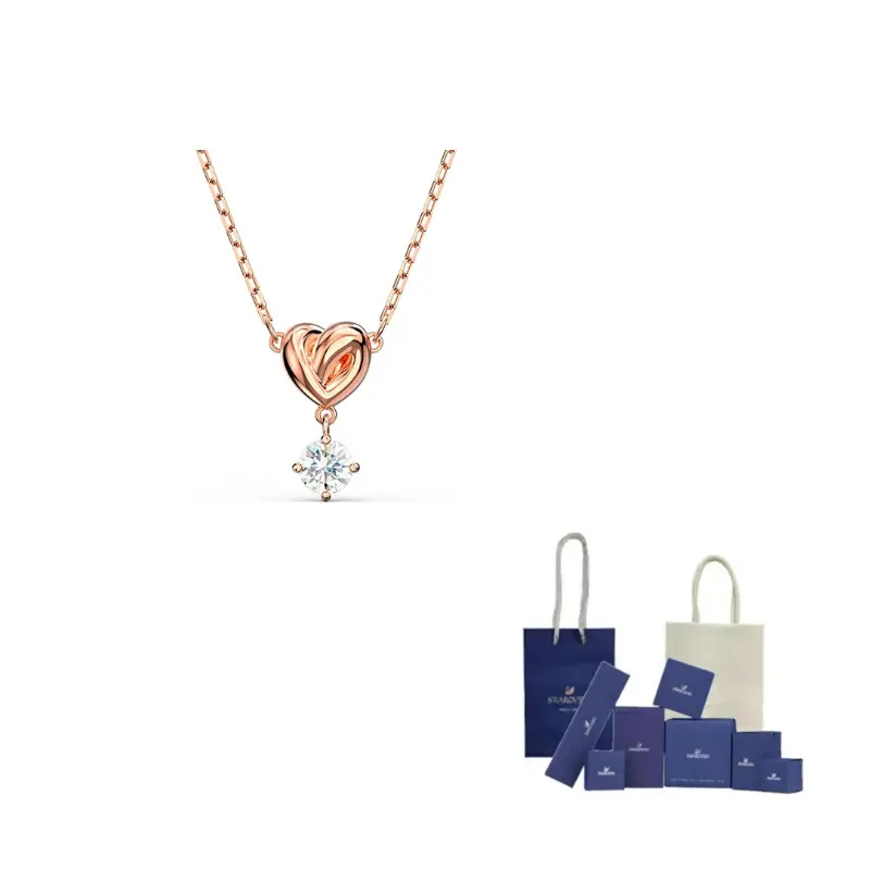 

Lifelong Heart Faux Crystal Necklaces Women's Swarovski, белый