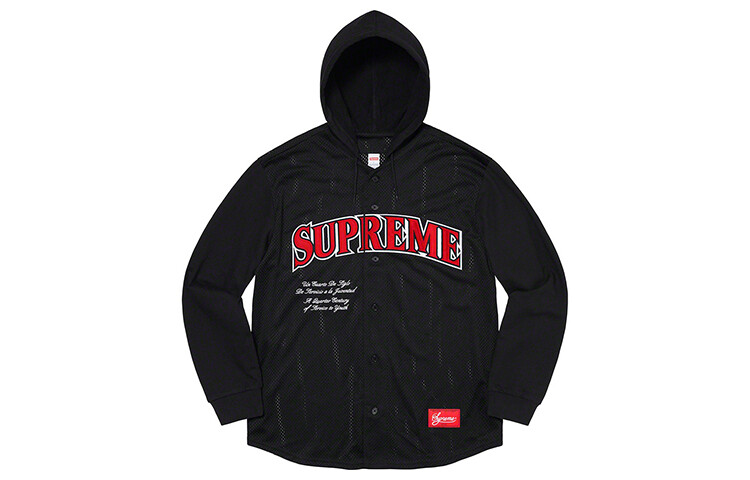 

Худи Supreme Baseball на пуговицах, черный