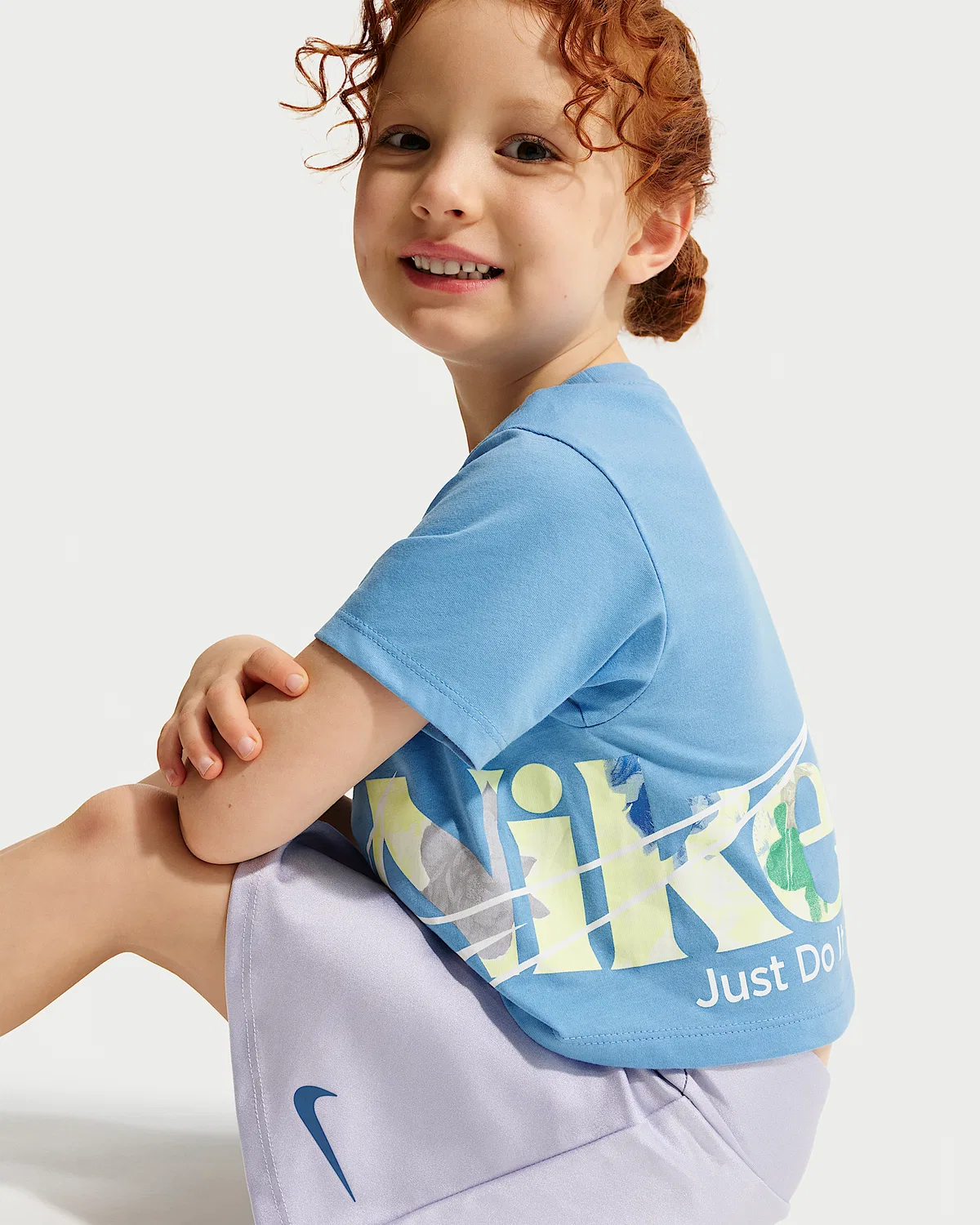 Детская футболка свободного кроя Nike Move With Nature, Blue — фото 3