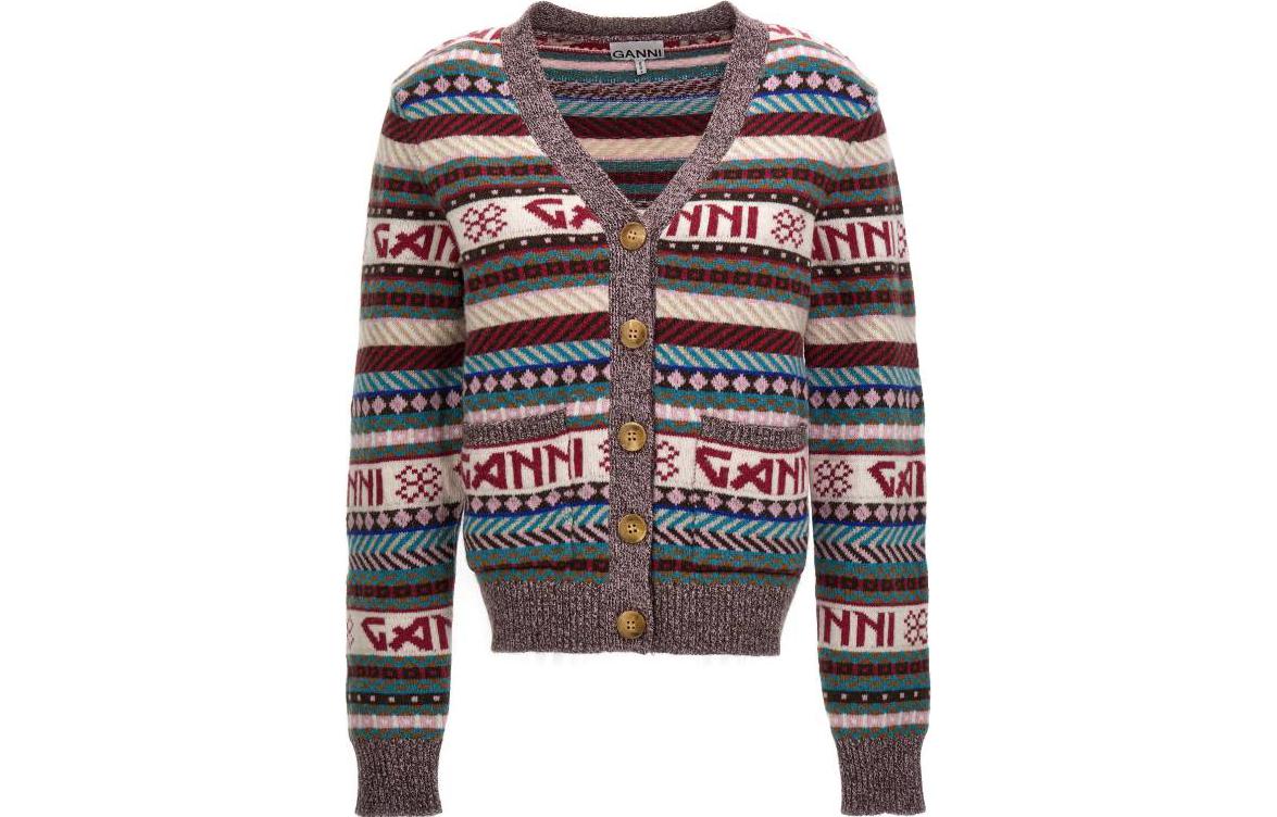 

Свитер GANNI женский коричневый