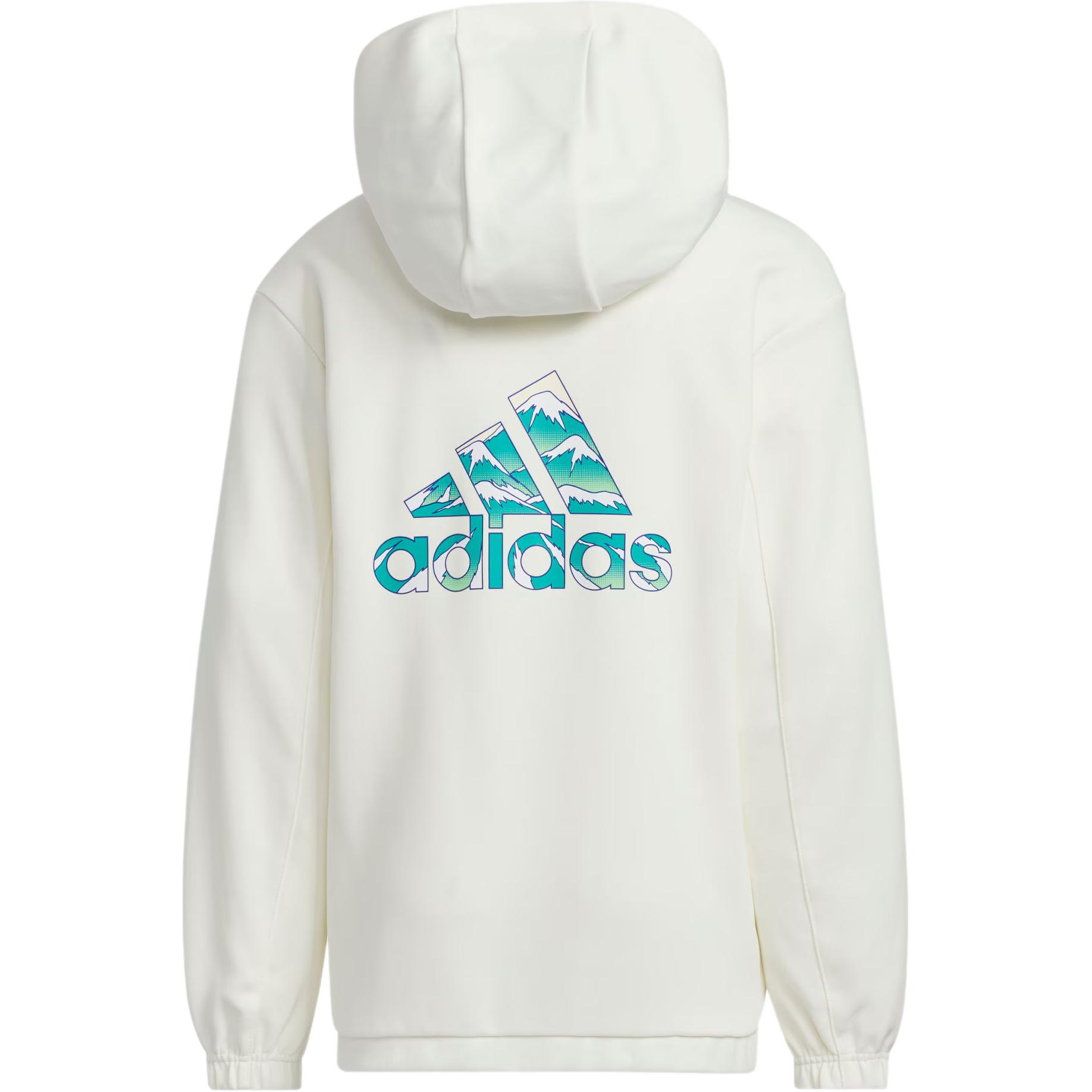 Свитшот школьный Adidas, нефритово-белый — фото 3