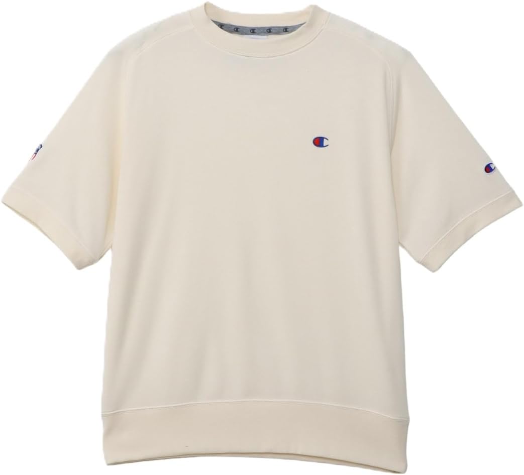 

Мужская толстовка Champion TECH WEAVE TERRYC3-BG002 с коротким рукавом, быстросохнущая, эластичная, антибактериальная, с вышивкой и резиновым принтом, светло-бежевый