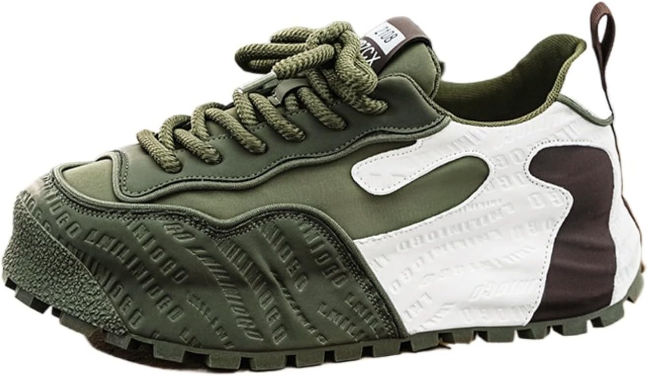 

Мужские кроссовки с сетчатым верхом, дышащие, стильные, с толстой подошвой, увеличивающей рост на 5 см, на массивной платформе, для повседневной носки и занятий спортом Ctkvbmeoi, зеленый