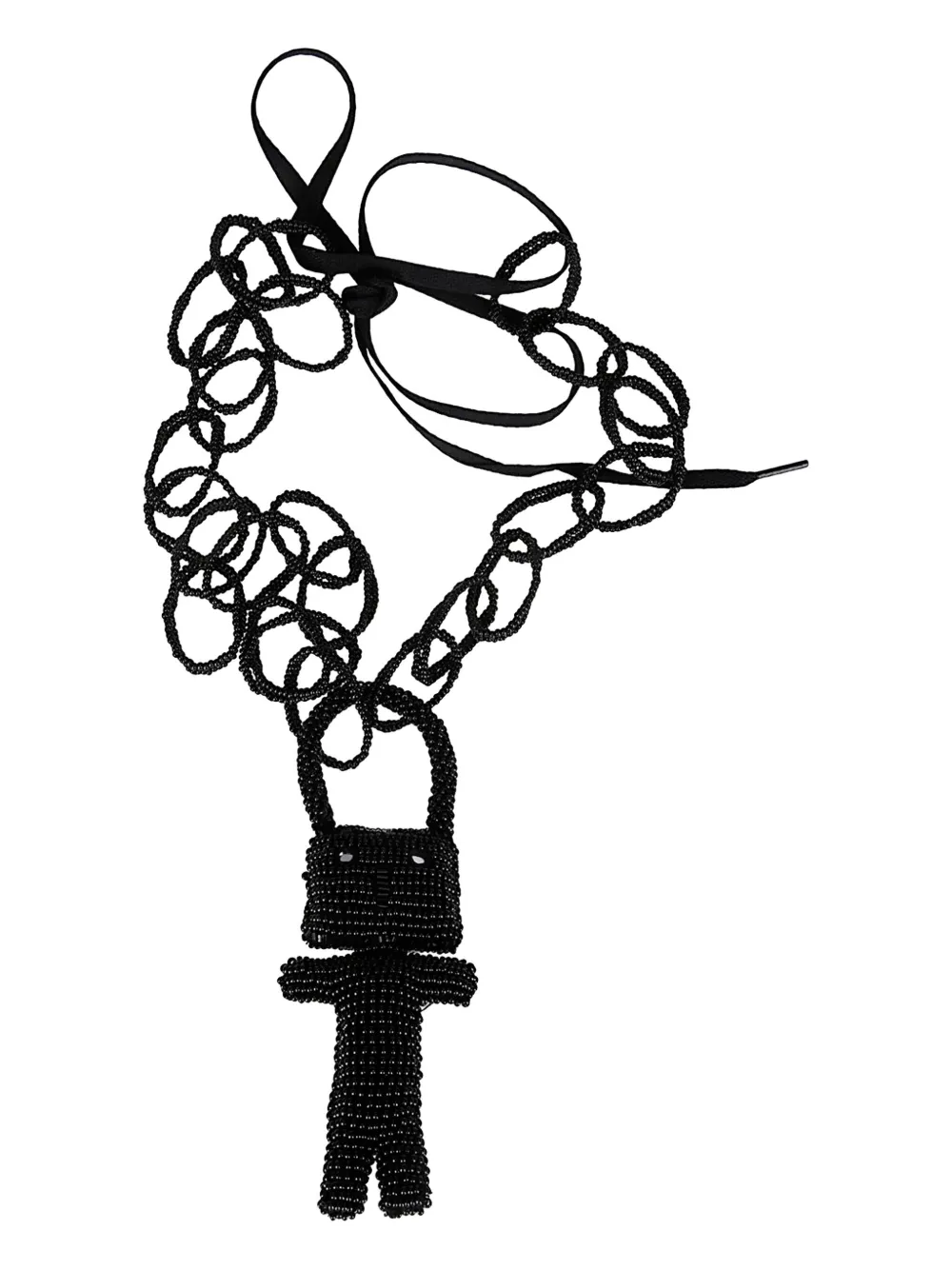 

Цепочка-ожерелье с роботом из бусин Tea Jejia, черный