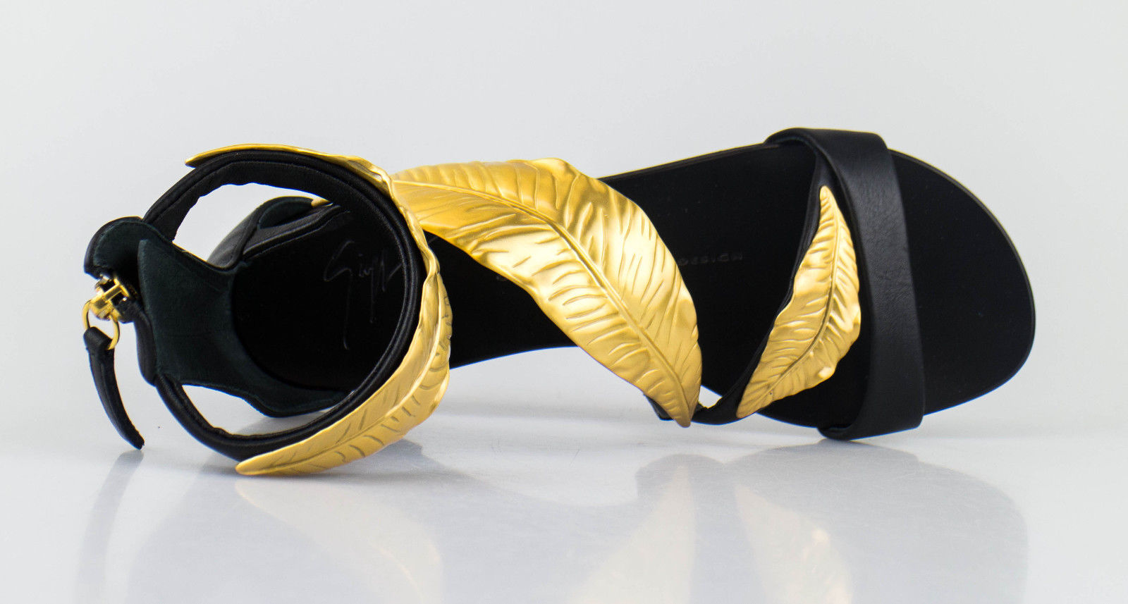 Roll Jeti черные кожаные сандалии 6 US 36 EU Giuseppe Zanotti