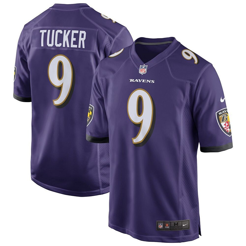 

Мужская игровая майка Nike Justin Tucker Purple Baltimore Ravens Game, цвет Rav Purple