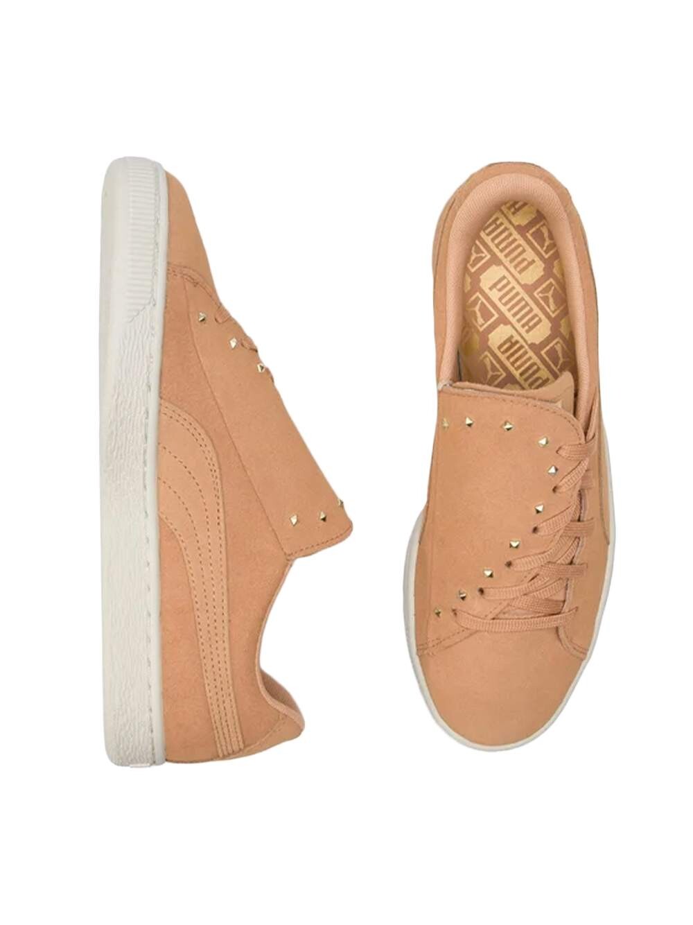 Туфли-Корзины с замшевыми заклепками Puma, коричневый — фото 2