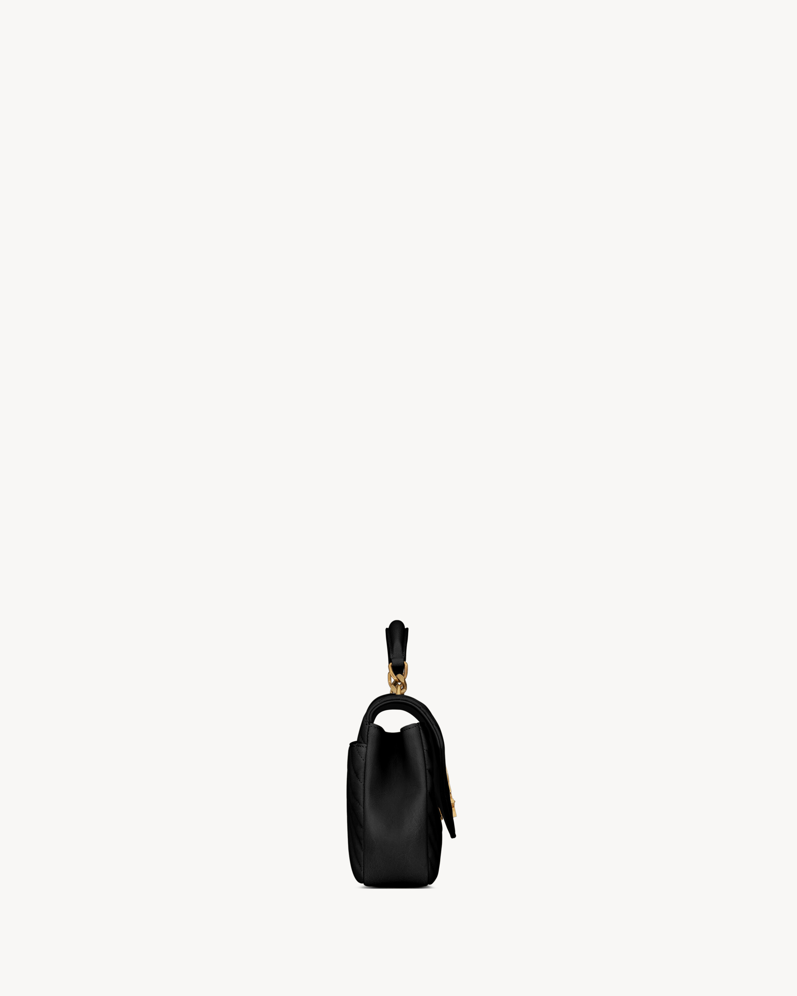 Сумка College Medium из стеганой кожи Saint Laurent, черный — фото 4