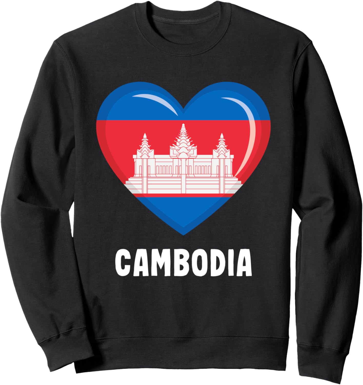 

Толстовка с флагом Камбоджи Cambodia Flag Clothing, черный
