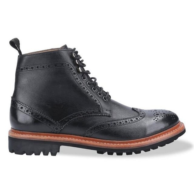 Мужские кожаные классические ботинки Rissington Commando на шнуровке Cotswold, черный — фото 3