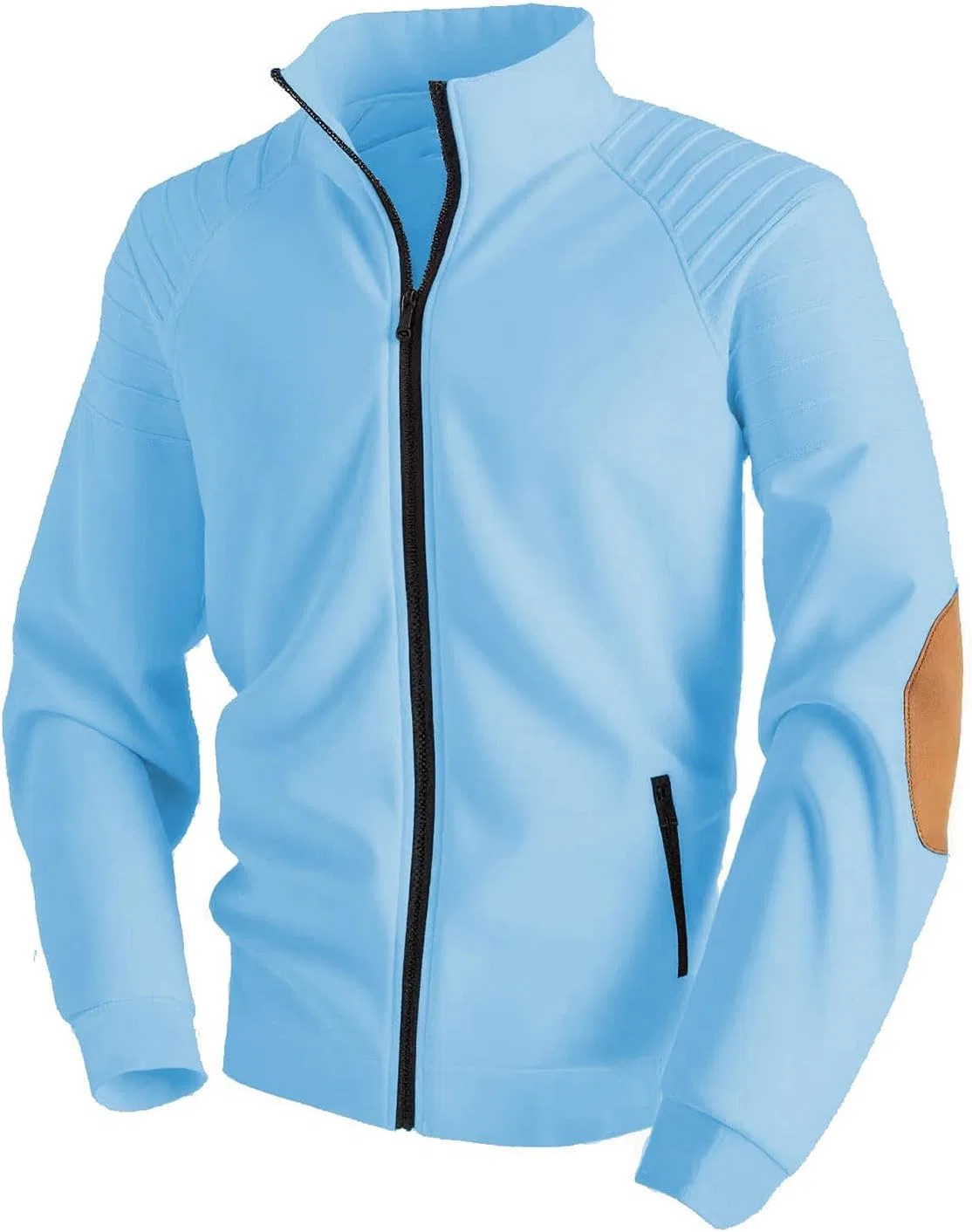 Мужская куртка для активного отдыха Athletic Full Zip с локтевыми вставками, Sky Blue