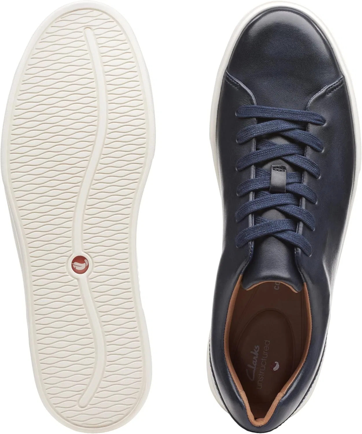 Мужские кружевные кроссовки Clarks Un Costa, 3-Navy Leather — фото 4