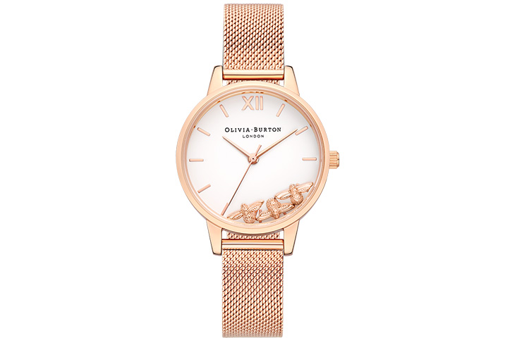 

OLIVIA·BURTON Часы Wrist Watch Quartz Movement Stainless Steel Strap 30mm White Dial Women's Watch OB16CH01