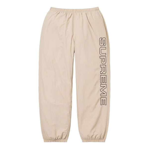

Брюки spellout embroidered track pants 'beige black' Supreme, бежевый